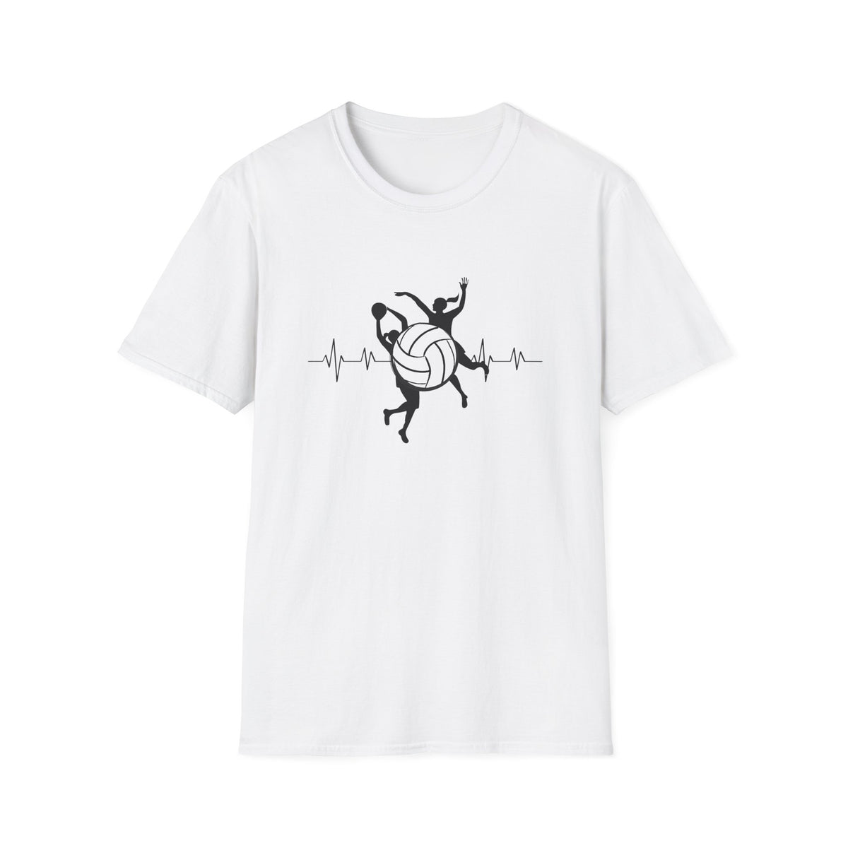 Netball heartbeat - Unisex Softstyle T-Shirt