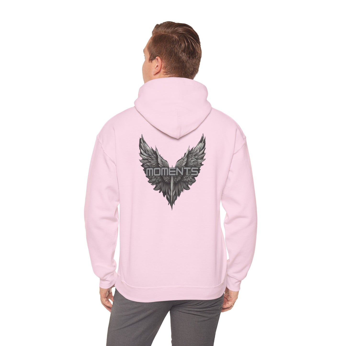 Moments (printed on back) - Statement Graphic - Unisex Heavy Blend™ Hooded Sweatshirt
