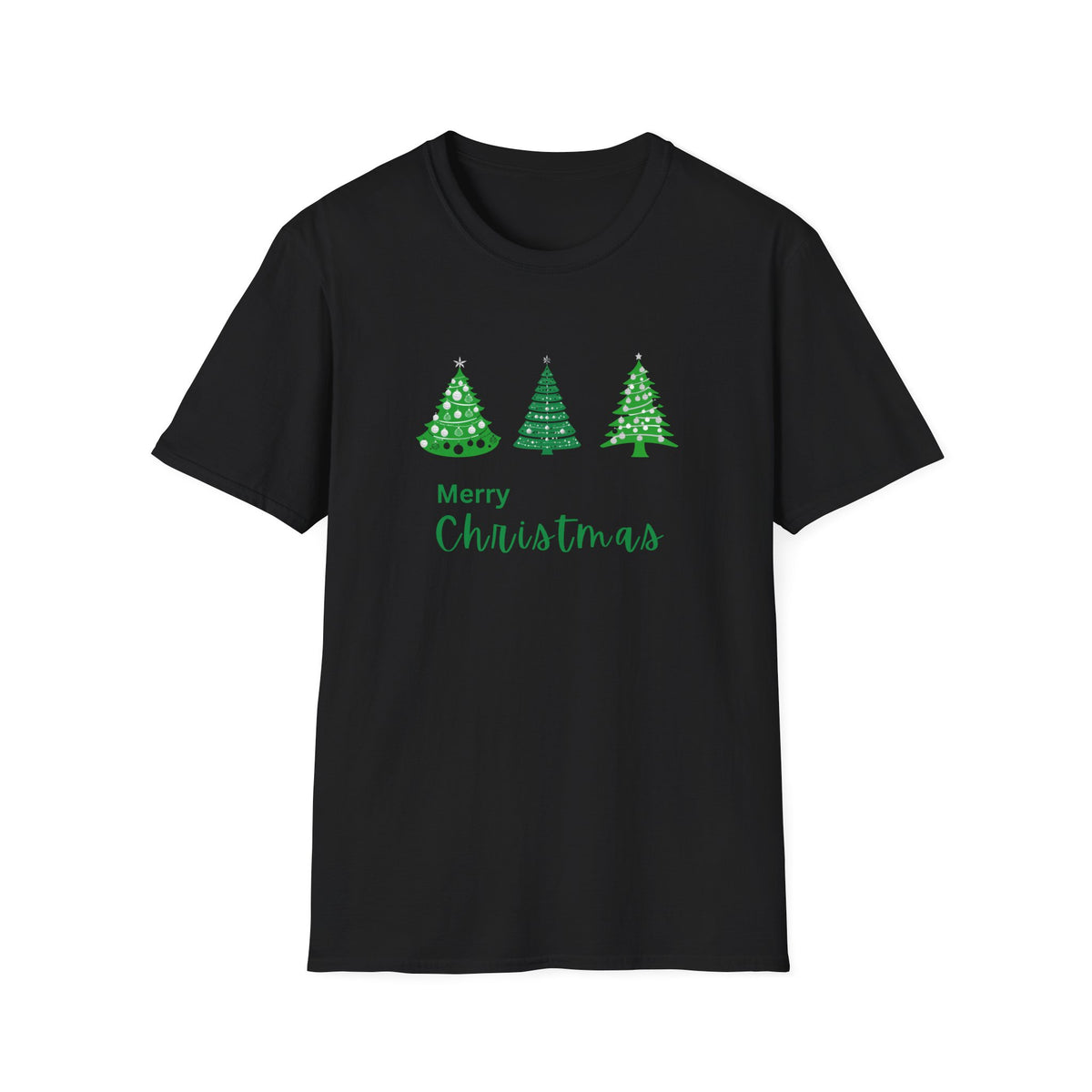Green Christmas Trees - Unisex Softstyle T-Shirt
