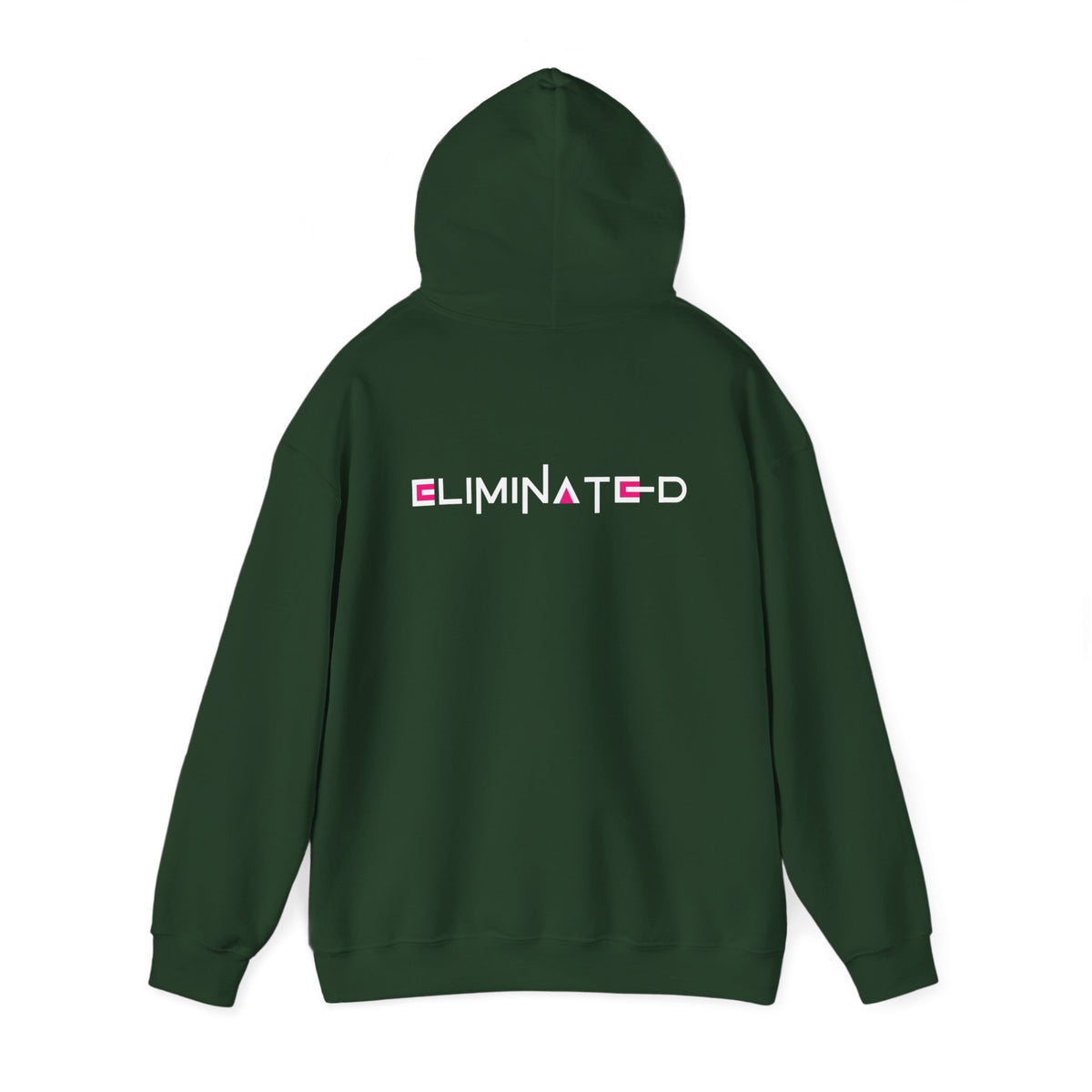 Eliminated (Squid Games) (printed on back) - Modern Vibes - Unisex Heavy Blend™ Hooded Sweatshirt