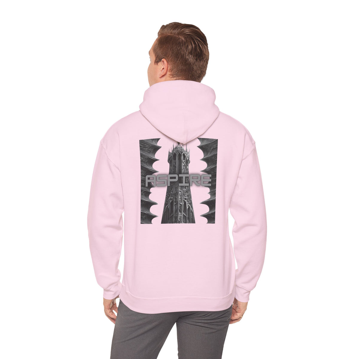 Aspire (printed on back) - Statement Graphic - Unisex Heavy Blend™ Hooded Sweatshirt