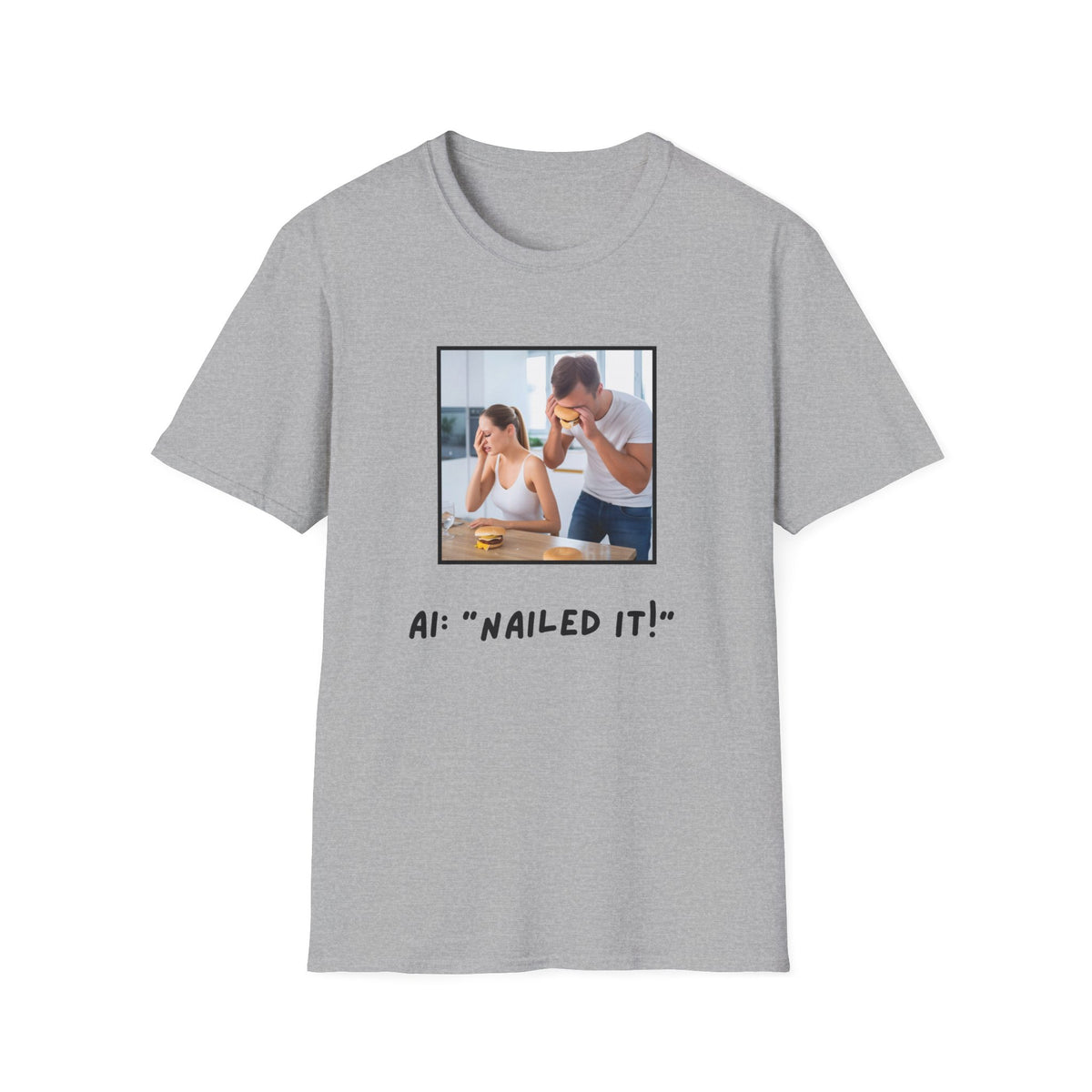 GenAI: Nailed it! - Tech - Unisex Softstyle T-Shirt
