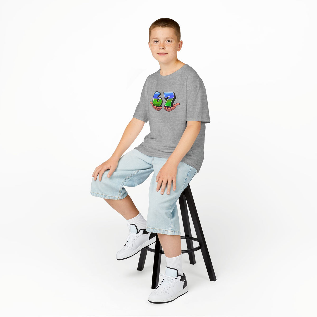 6-7 (blue/green) - Youth / Kids Heavy Cotton™ Tee