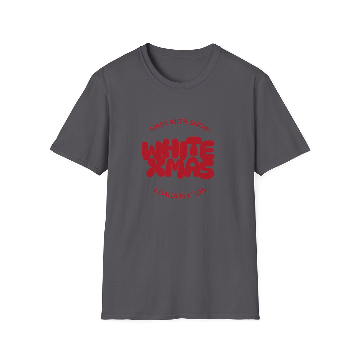 White Xmas (red) - Unisex Softstyle T-Shirt