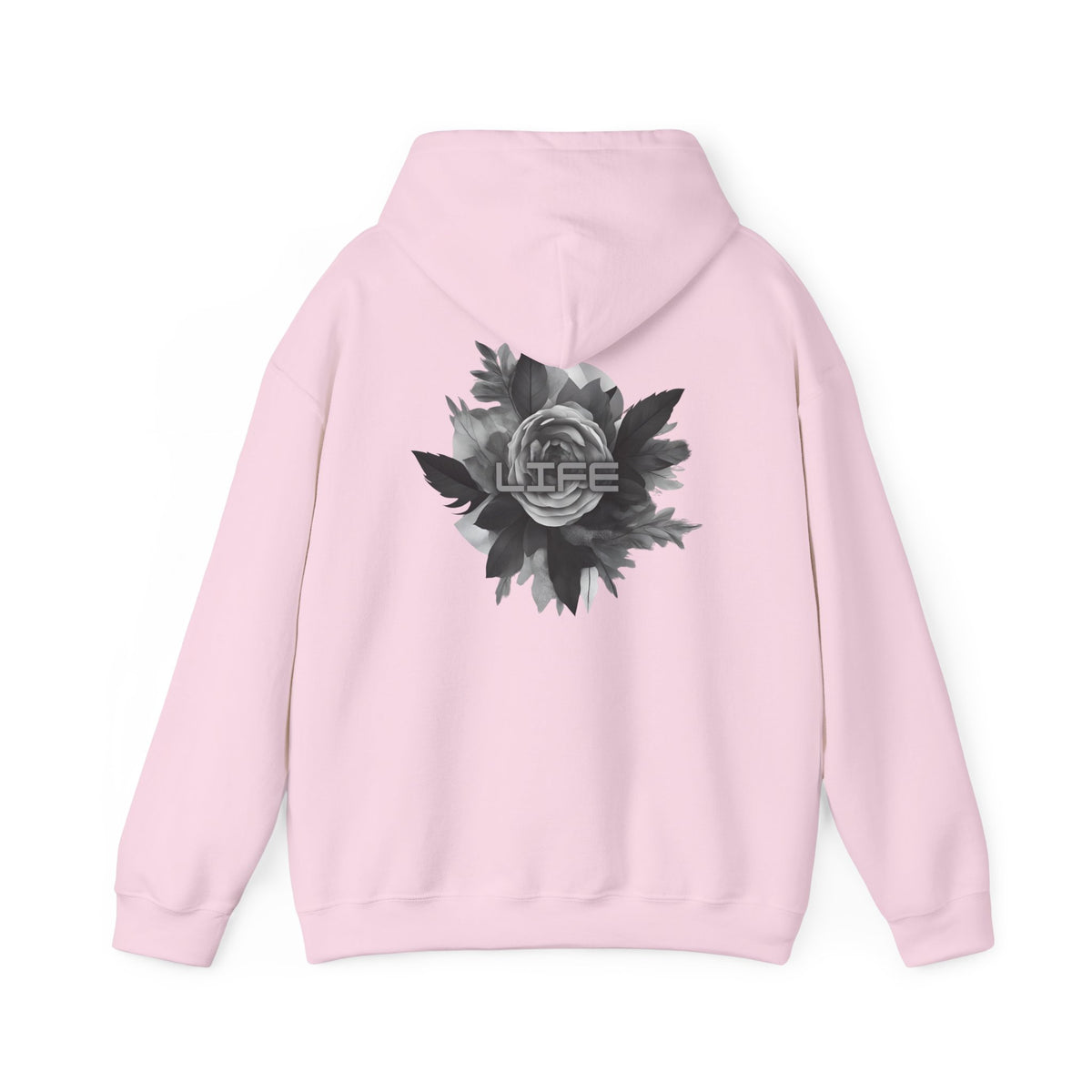 Life (printed on back) - Statement Graphic - Unisex Heavy Blend™ Hooded Sweatshirt