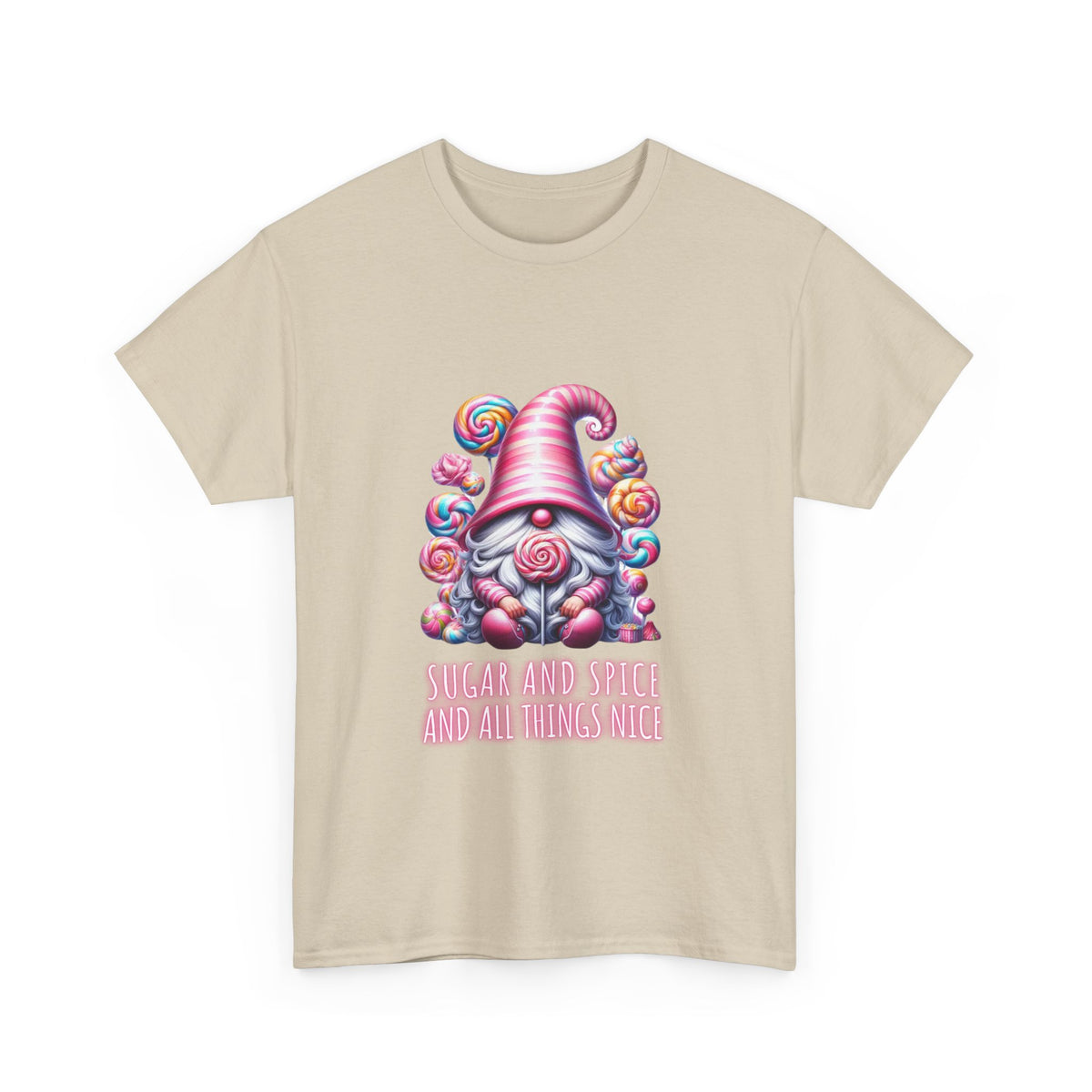 Sugar and Spice and all things nice - Gnome - Unisex Heavy Cotton Tee