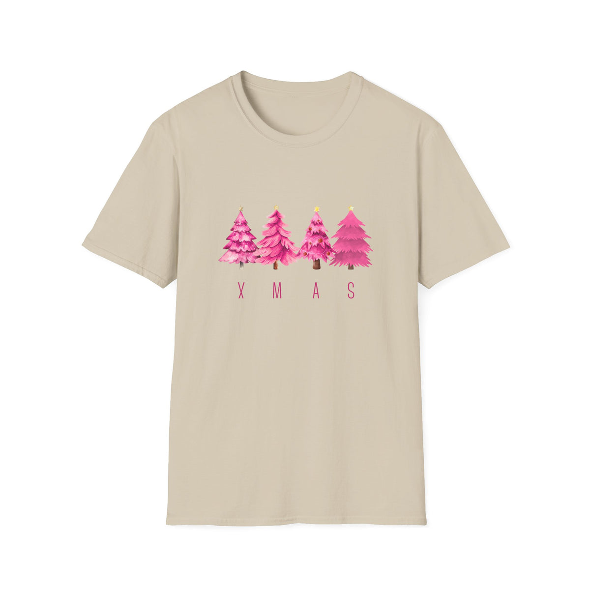 XMAS trees (pink) - Unisex Softstyle T-Shirt