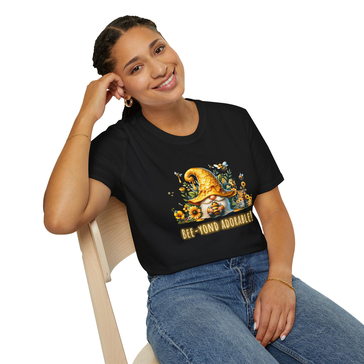 Bee-yond Adorable Gnome - Unisex Softstyle T-Shirt