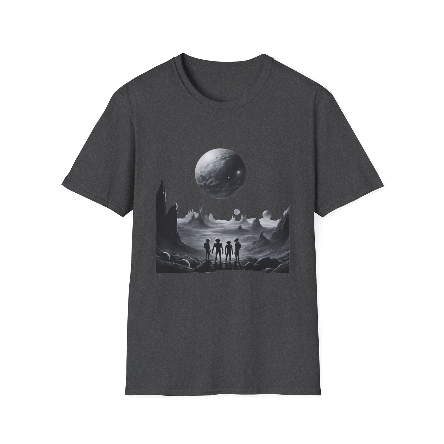 Alien moonscape - Statement Graphic - Unisex Softstyle T-Shirt