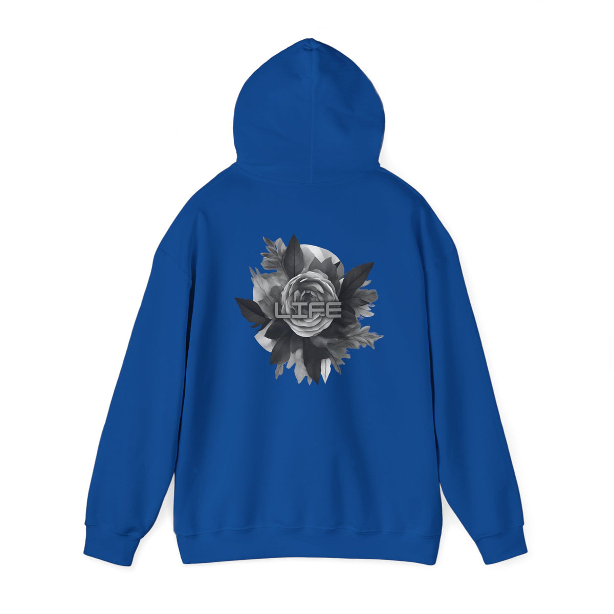 Life (printed on back) - Statement Graphic - Unisex Heavy Blend™ Hooded Sweatshirt