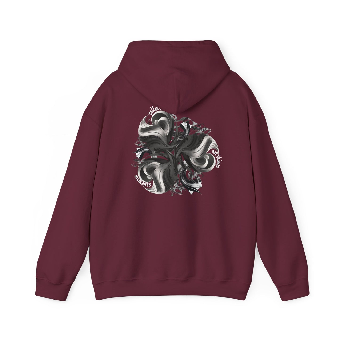Collect moments not things (printed on back) - Modern Vibes - Unisex Heavy Blend™ Hooded Sweatshirt