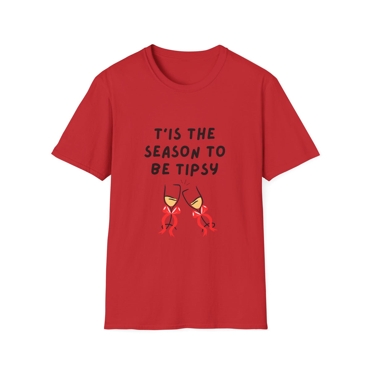 T'is the Season to be Tipsy - Christmas - Unisex Softstyle T-Shirt