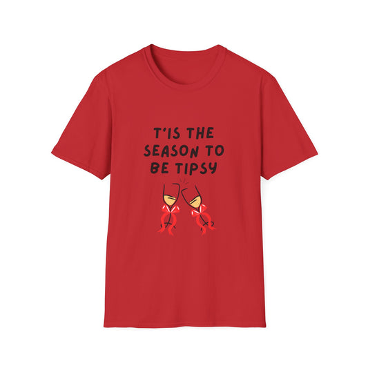 T'is the Season to be Tipsy - Christmas - Unisex Softstyle T-Shirt