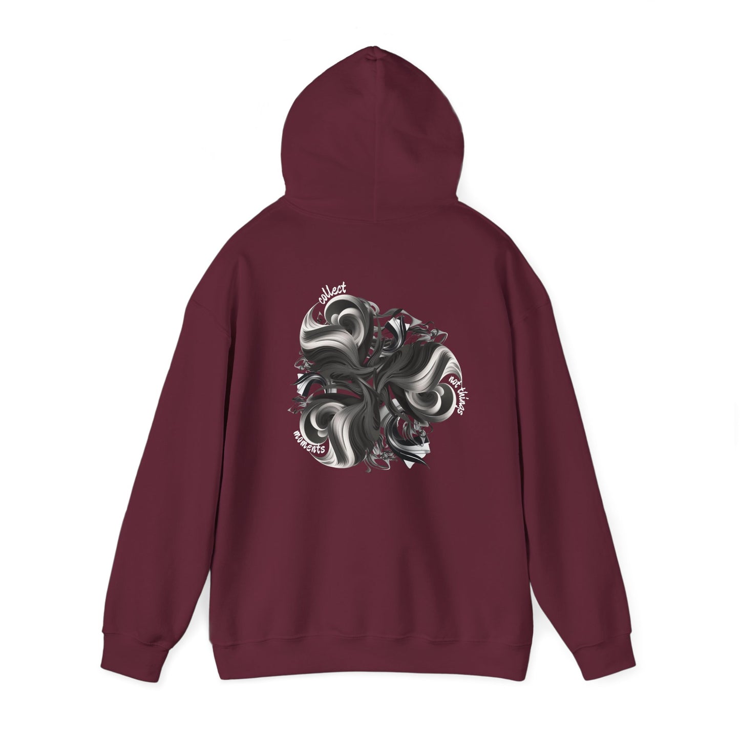 Collect moments not things (printed on back) - Modern Vibes - Unisex Heavy Blend™ Hooded Sweatshirt