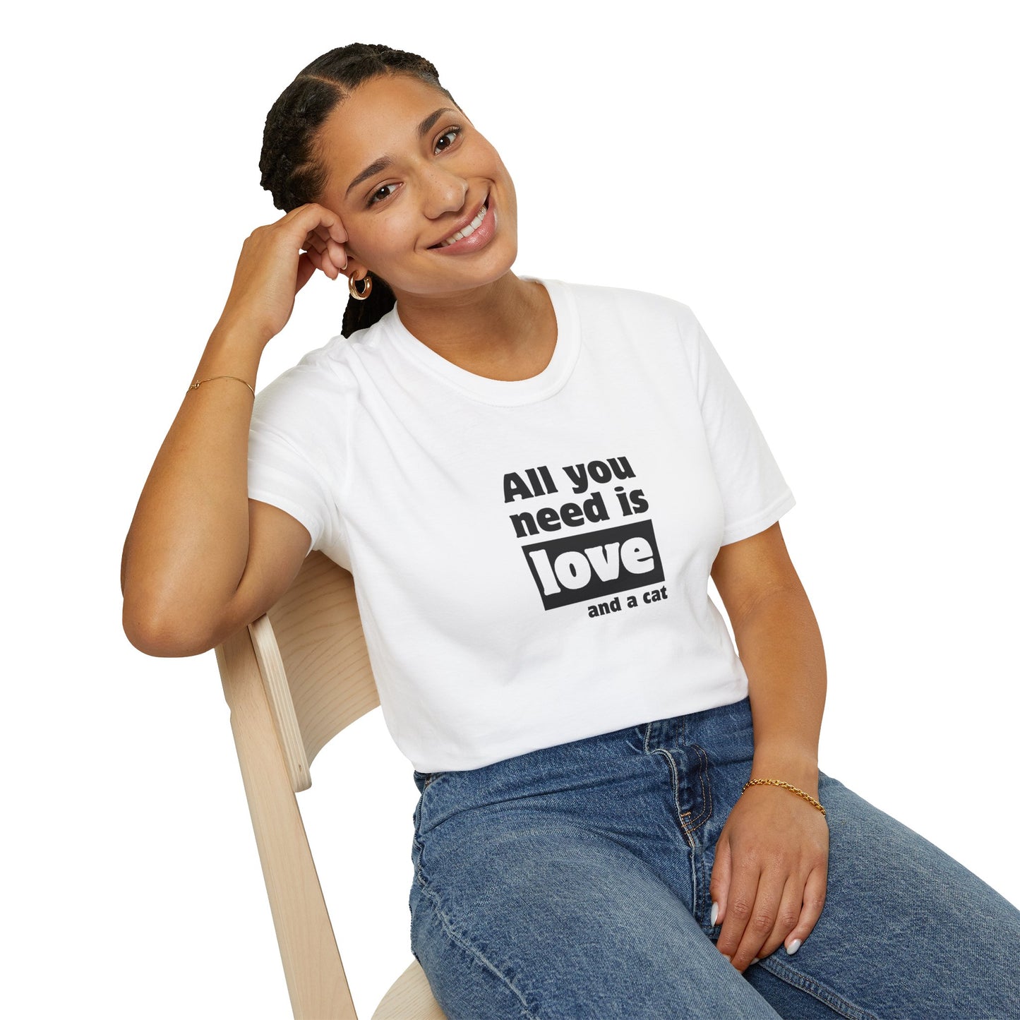 All you need is love and a cat - Unisex Softstyle T-Shirt