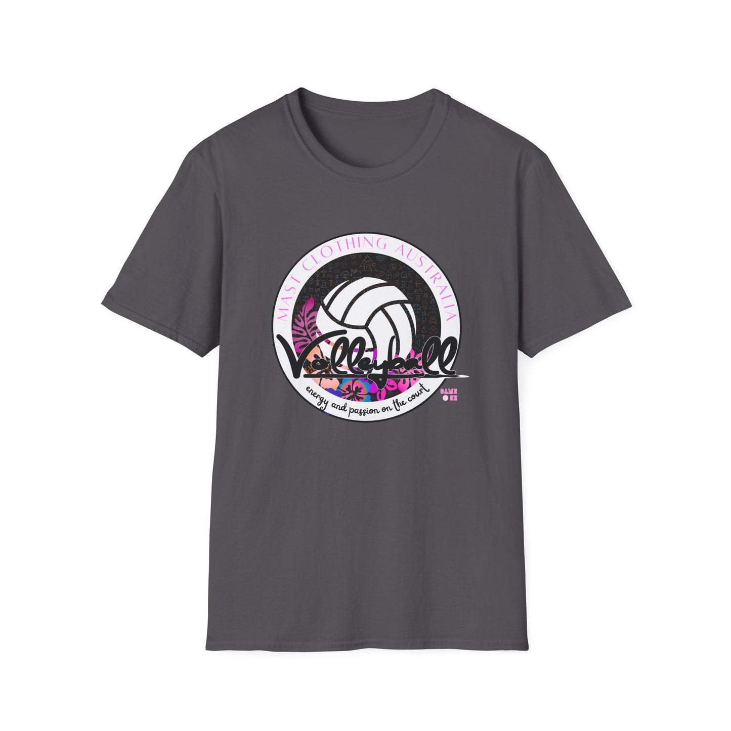Volleyball graphic (pink) - Unisex Softstyle T-Shirt