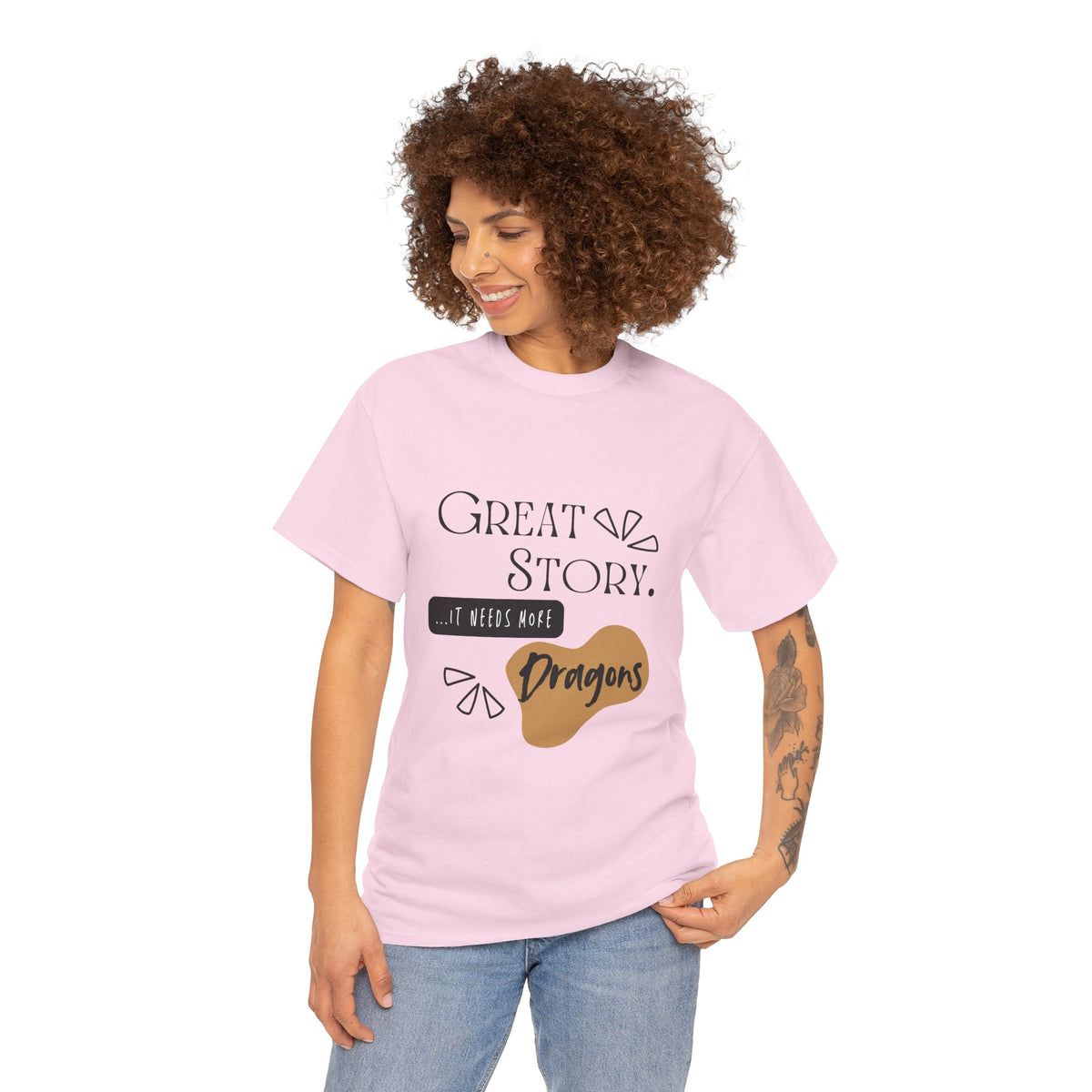 Great Story - Needs Dragons - Unisex Heavy Cotton Tee