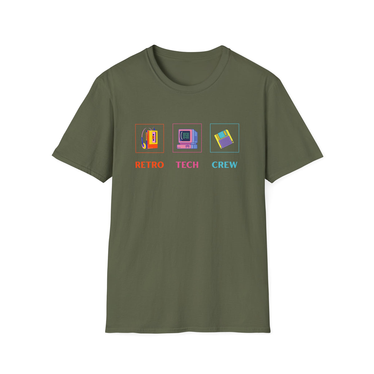 Retro Tech Crew - Unisex Softstyle T-Shirt