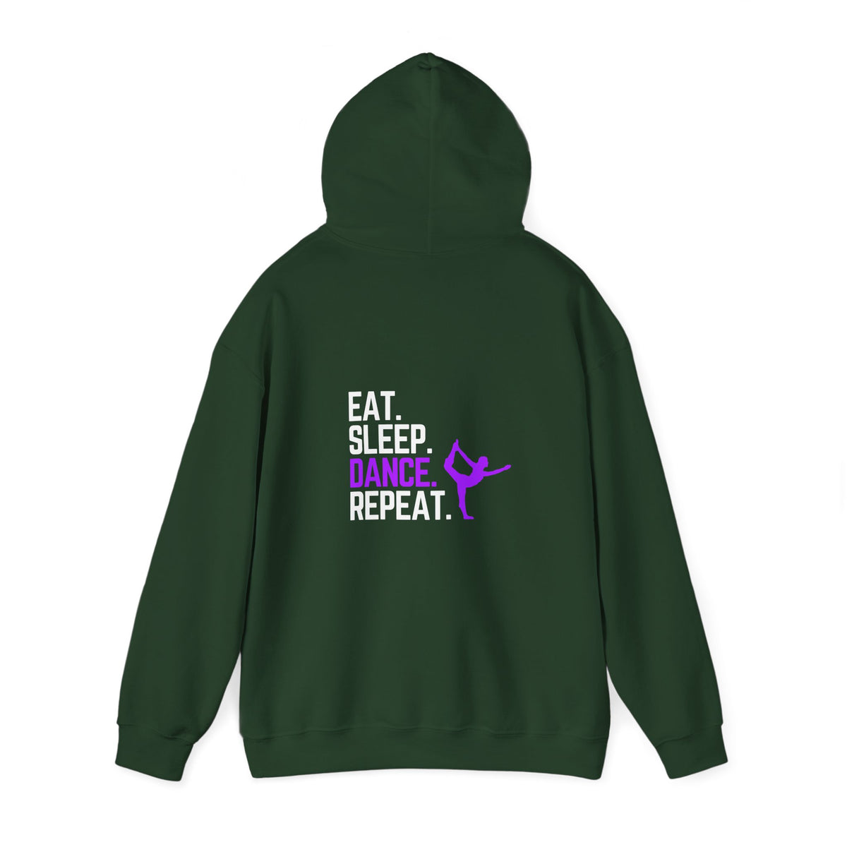 Eat Sleep Dance Repeat (printed on back) - Dance/Gym - Unisex Heavy Blend™ Hooded Sweatshirt