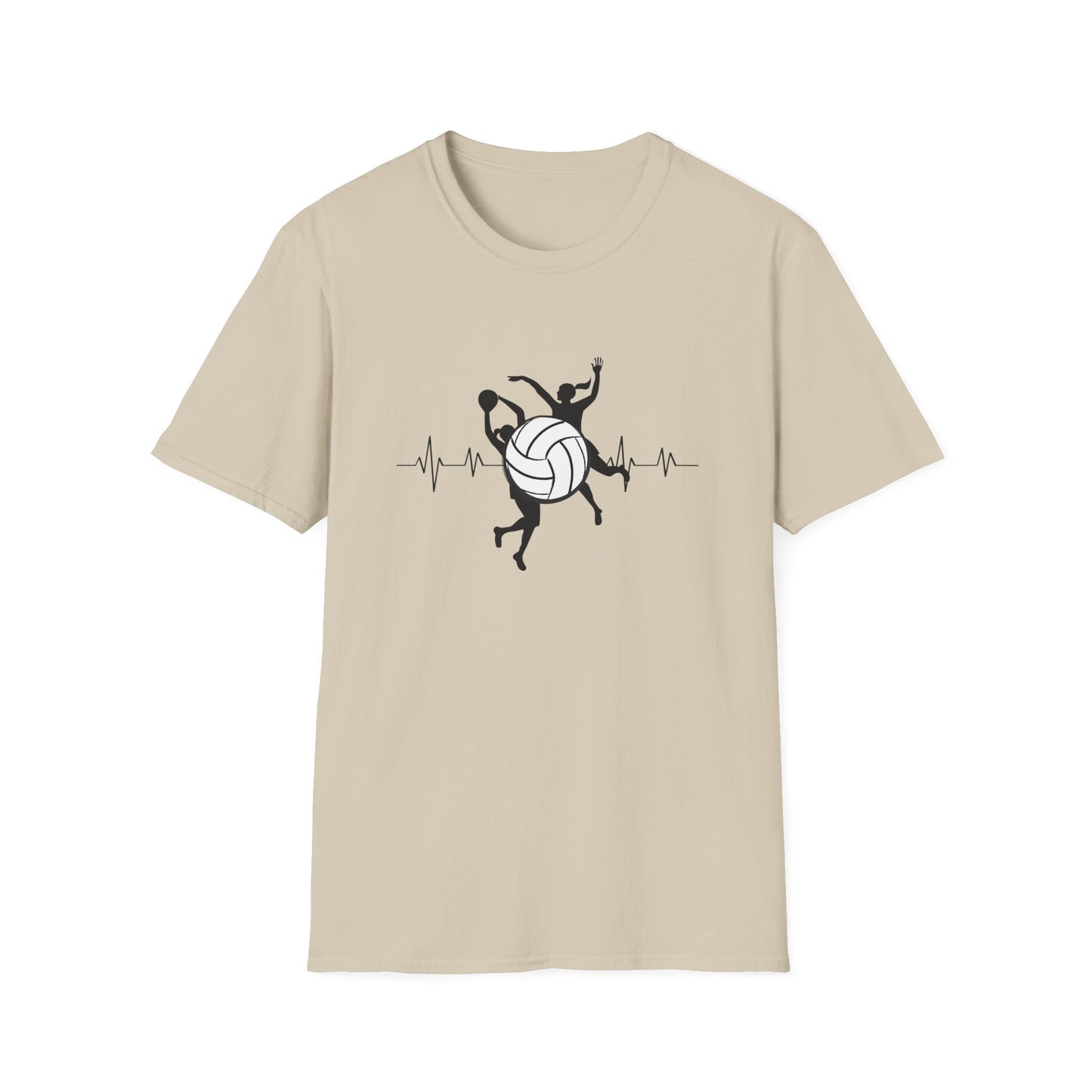 Netball heartbeat - Unisex Softstyle T-Shirt