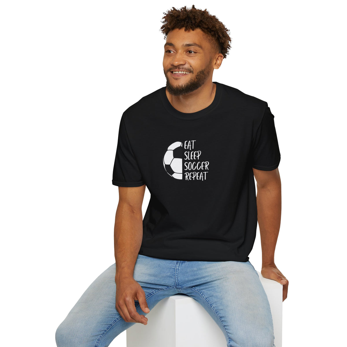 Eat Sleep Soccer Repeat - Unisex Softstyle T-Shirt