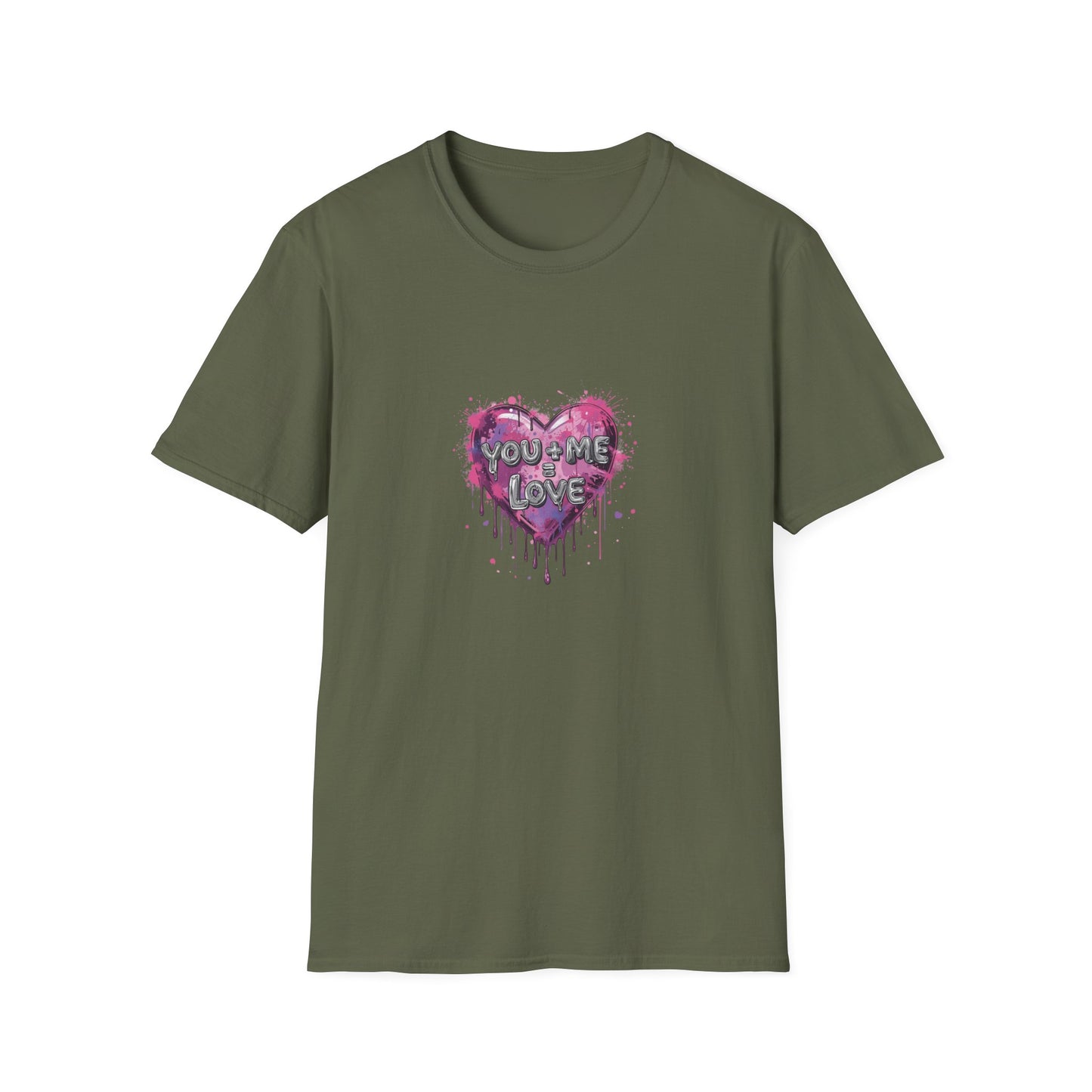you + me = love - Unisex Softstyle T-Shirt