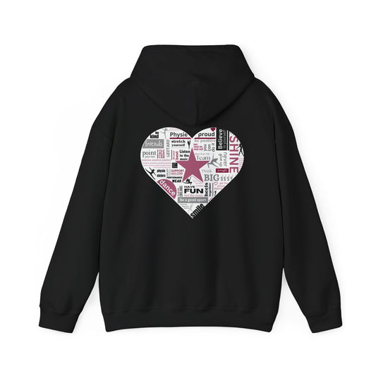 Physie heart (printed on back) - Dance/Gym - Unisex Heavy Blend™ Hooded Sweatshirt