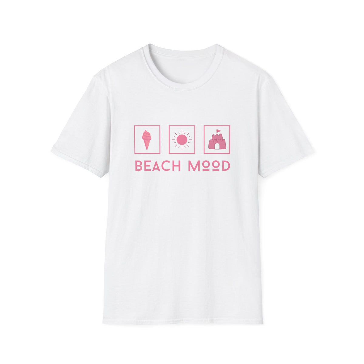 Beach Mood (pink) - Statement graphic - Unisex Softstyle T-Shirt