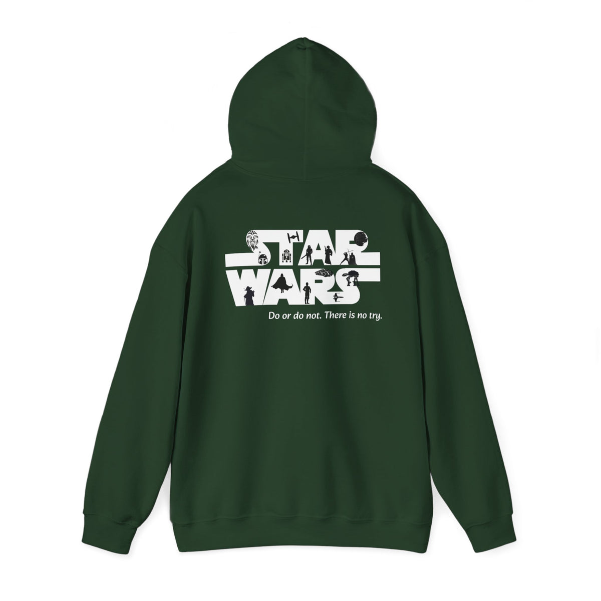 Star Wars Silhouette (printed on back) - Modern Vibes - Unisex Heavy Blend™ Hooded Sweatshirt