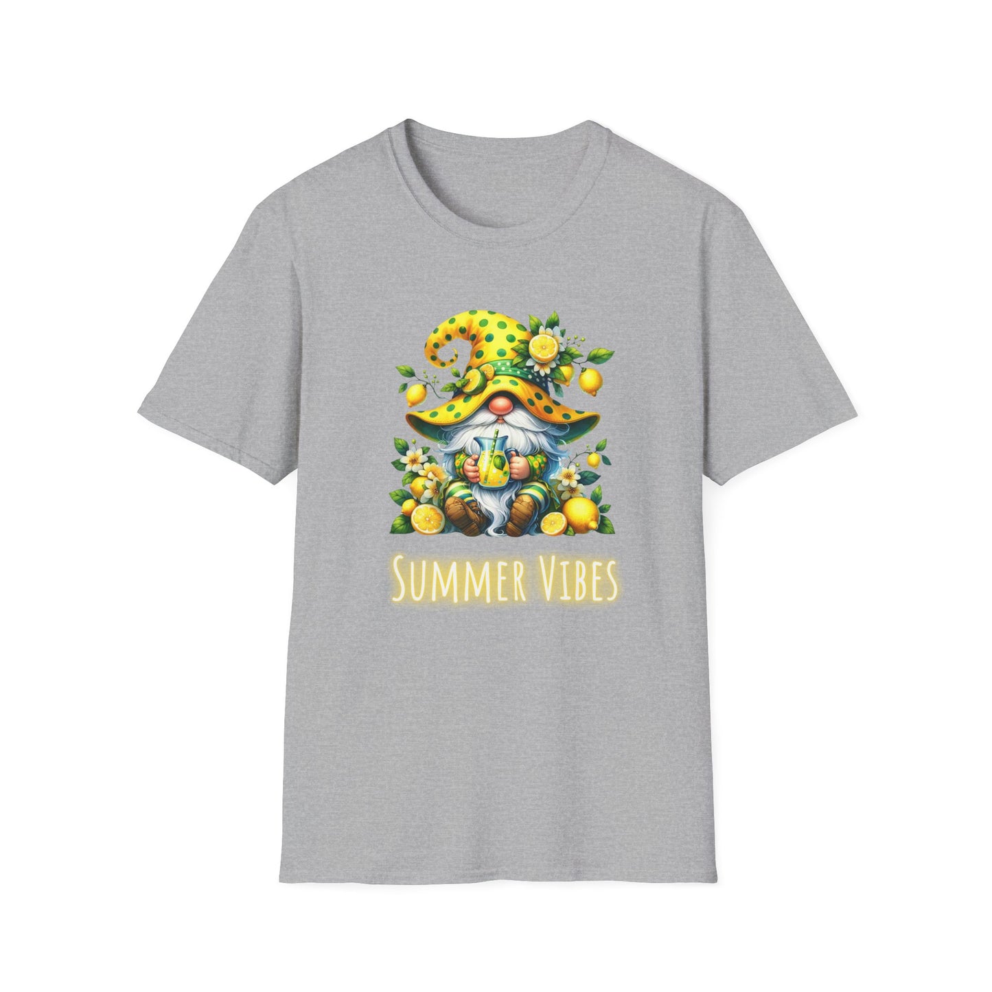 Summer Vibes Lemonade Gnome - Unisex Softstyle T-Shirt