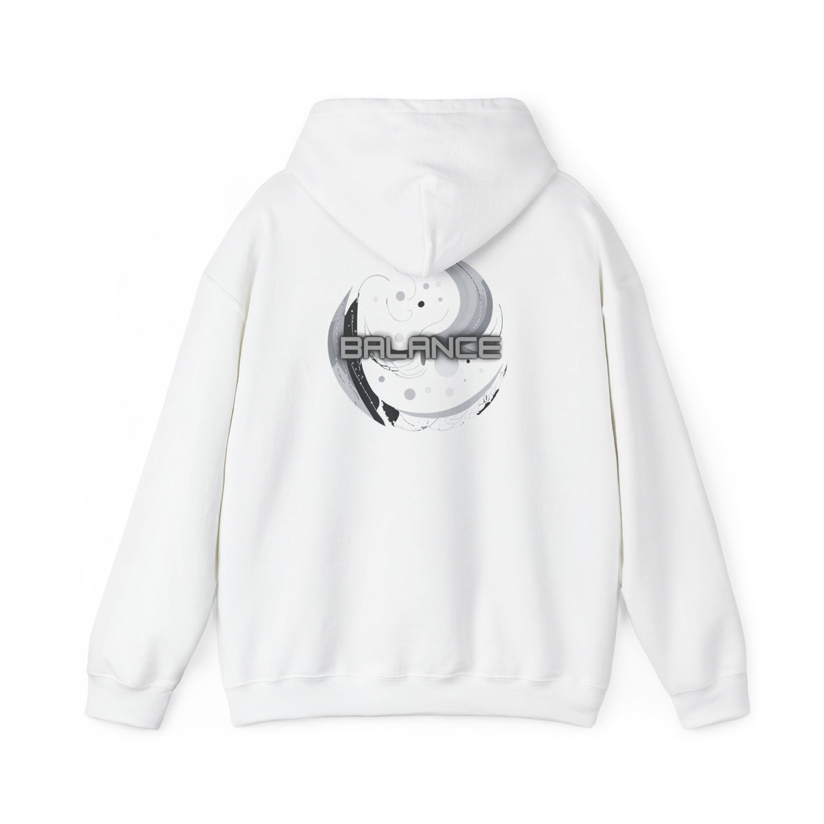 Balance (printed on back) - Statement Graphic - Unisex Heavy Blend™ Hooded Sweatshirt