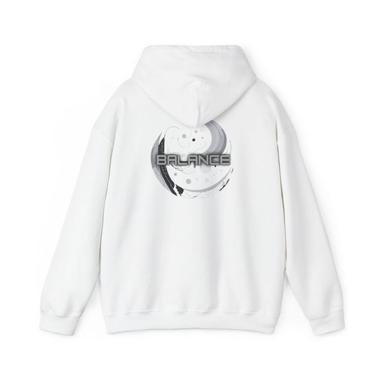 Balance (printed on back) - Statement Graphic - Unisex Heavy Blend™ Hooded Sweatshirt