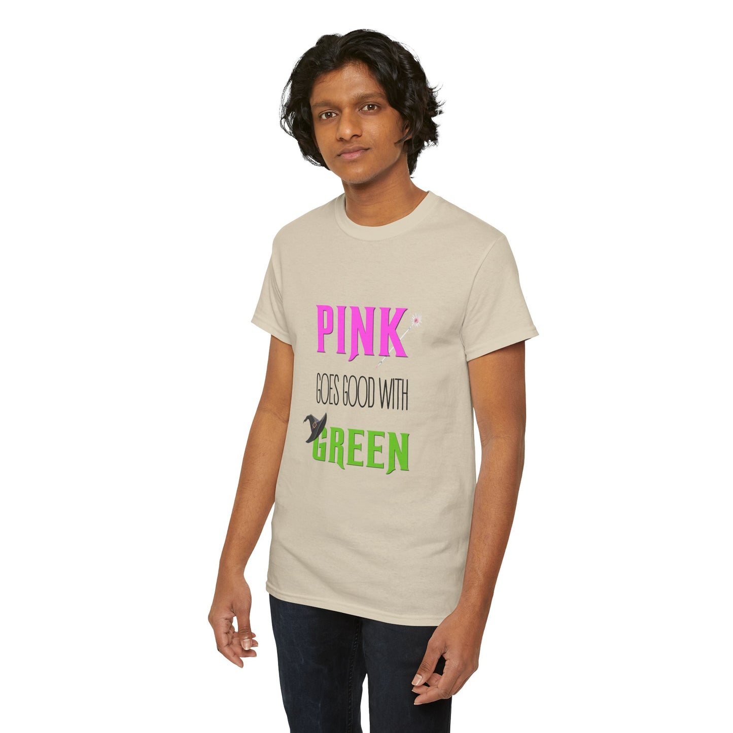 Pink goes good with Green (Wicked) - Unisex Heavy Cotton Tee