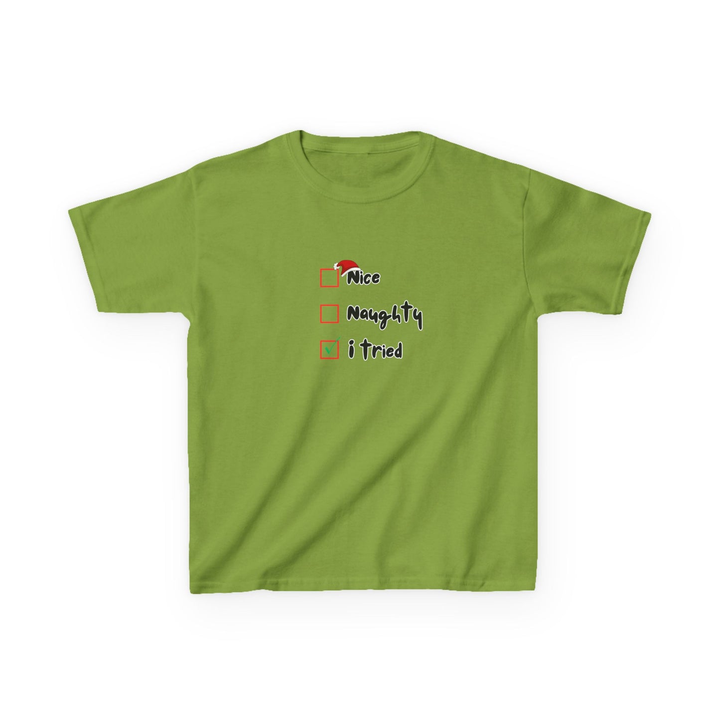 Nice, Naughty, I Tried - Youth/Kids Heavy Cotton Tee
