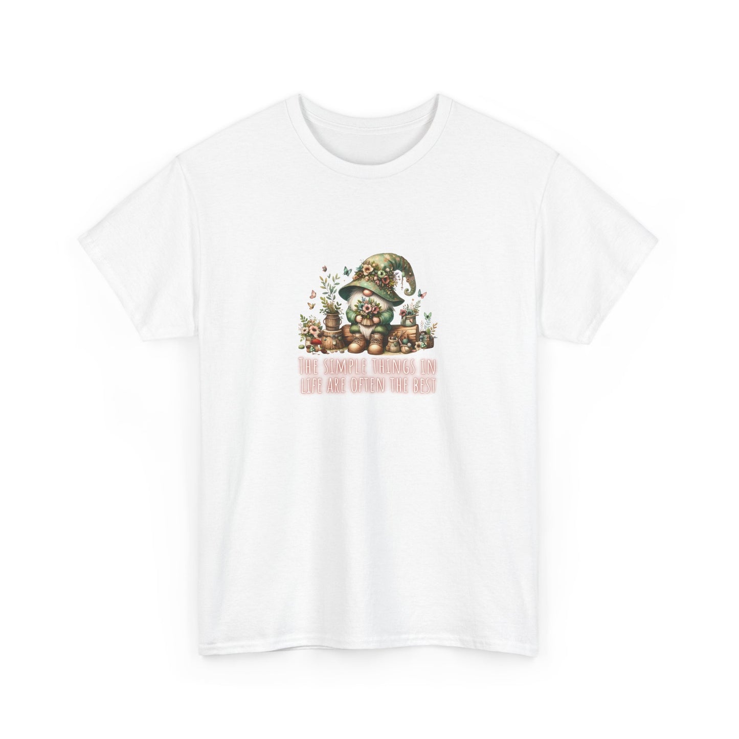 Simplest Things in Life Gnome - Unisex Heavy Cotton Tee