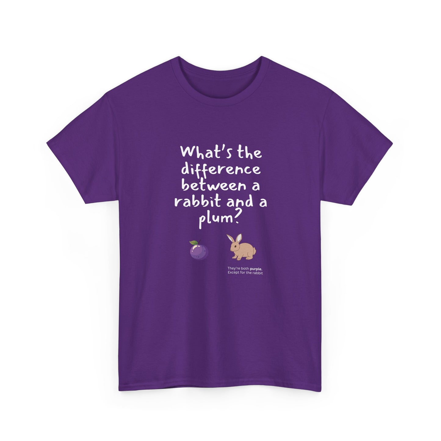 Rabbit and Plum - Funny - Unisex Heavy Cotton Tee