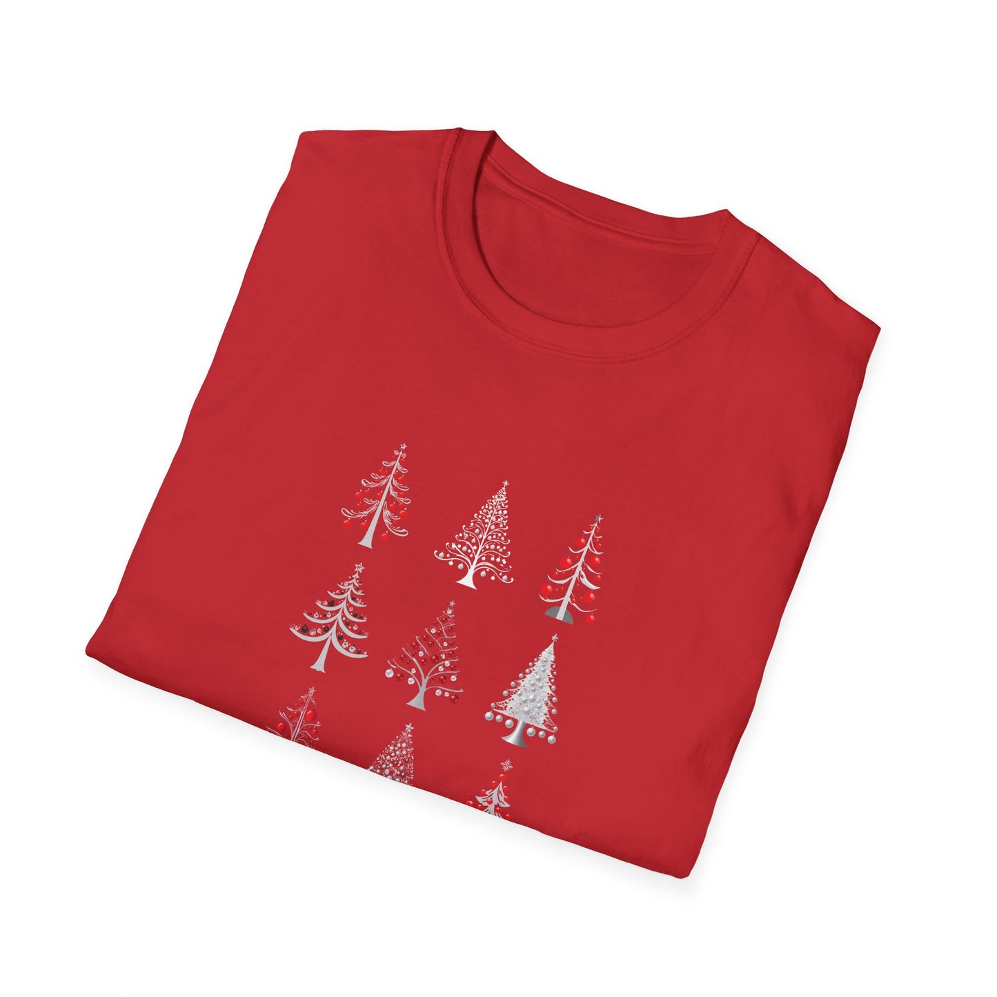 Christmas Trees (silver) - Unisex Softstyle T-Shirt