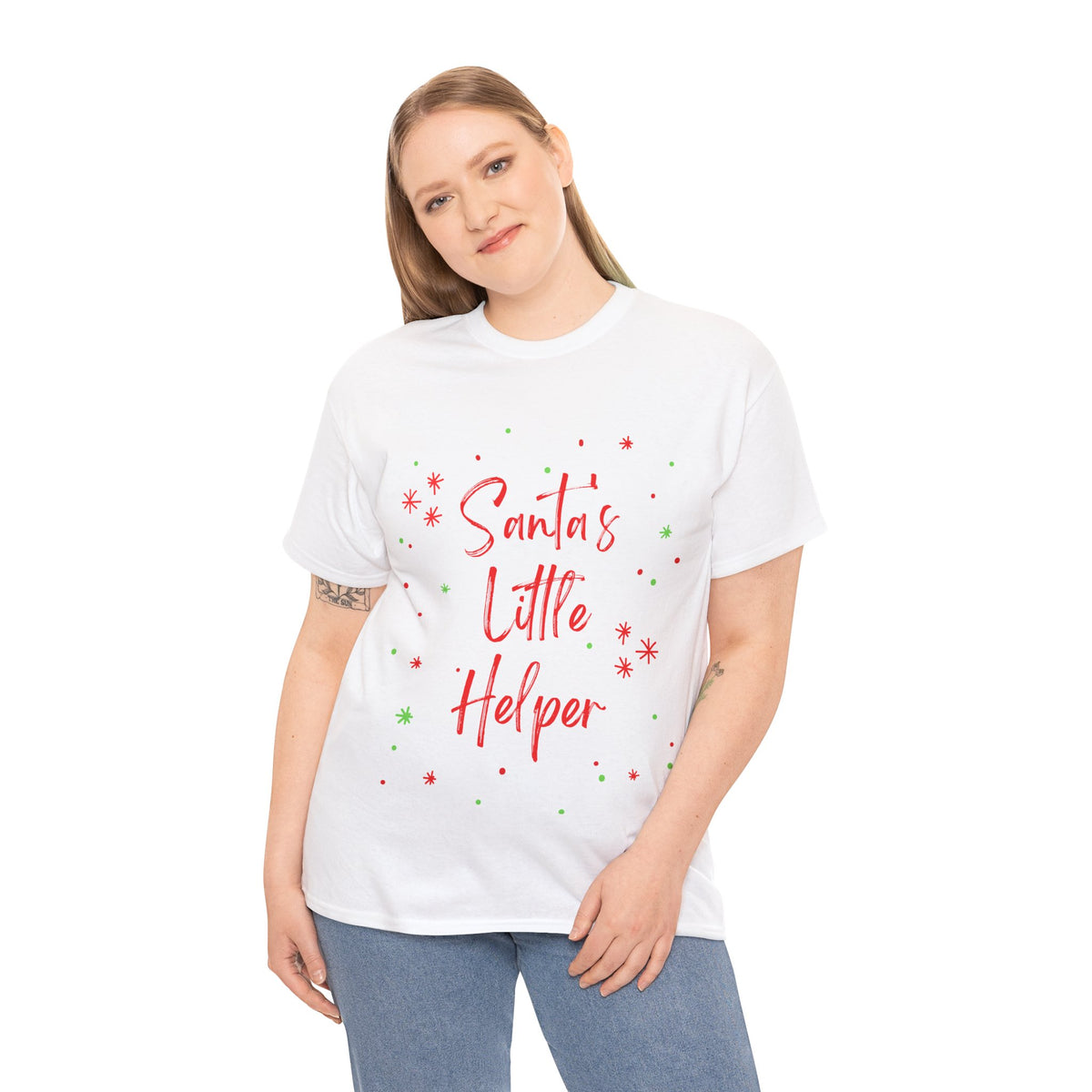 Santa's little helper Christmas - Unisex Heavy Cotton Tee