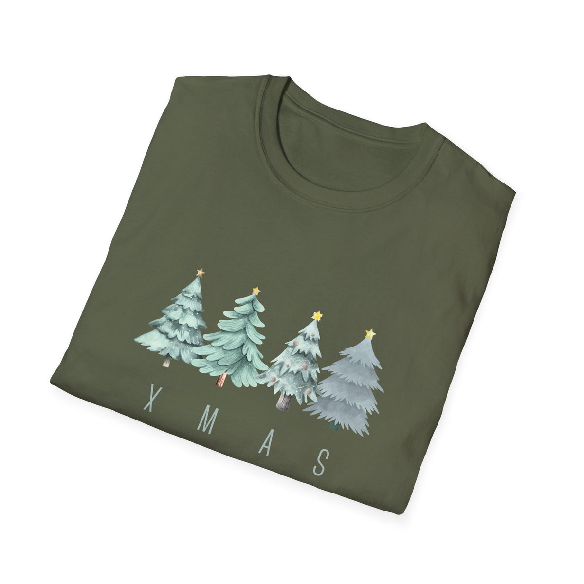 XMAS trees (green) - Unisex Softstyle T-Shirt