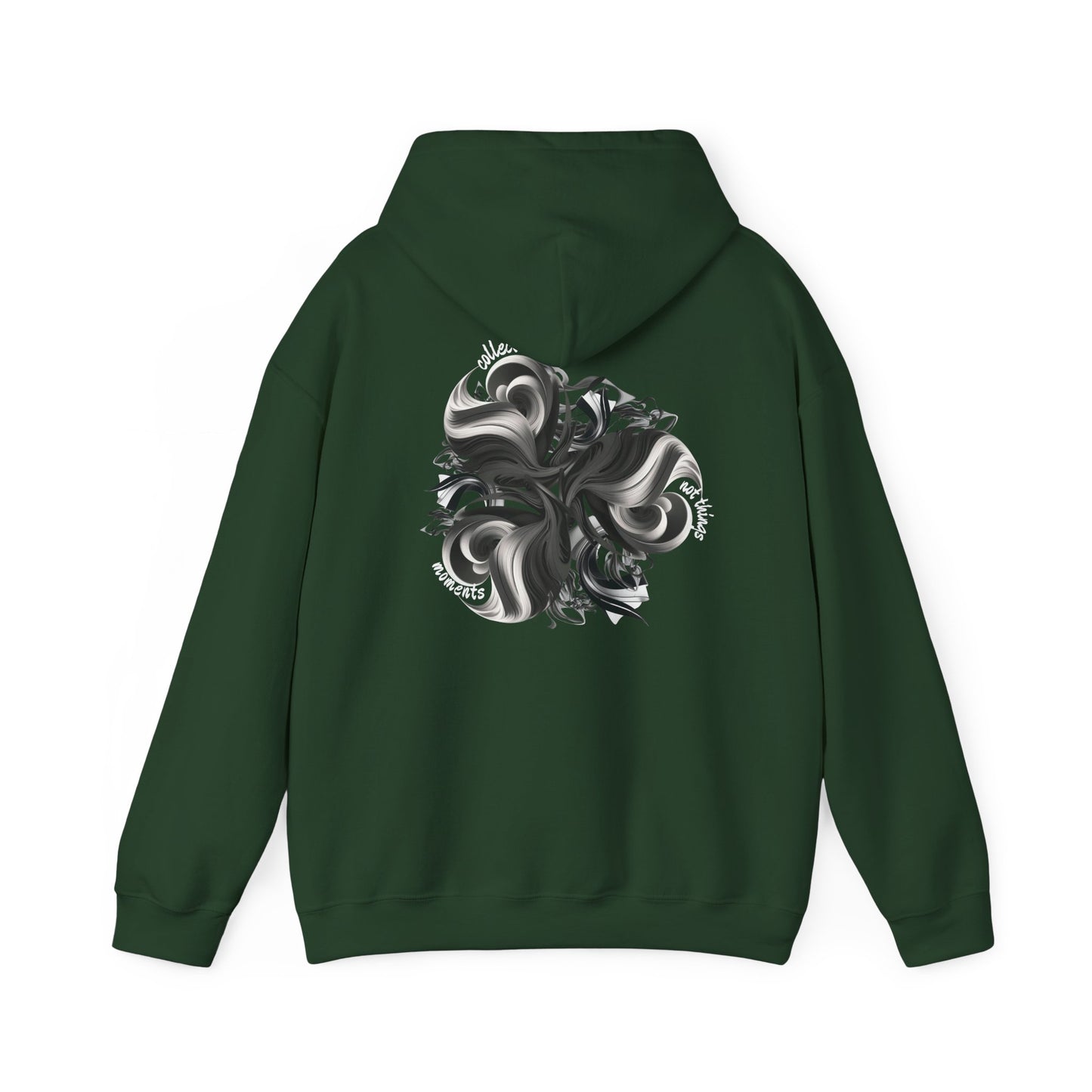 Collect moments not things (printed on back) - Modern Vibes - Unisex Heavy Blend™ Hooded Sweatshirt