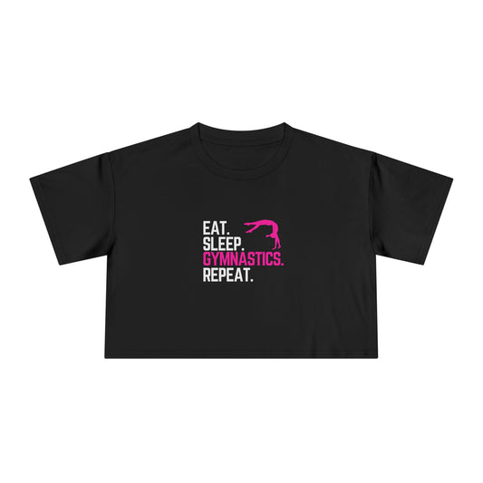 Eat Sleep Gymnastics Repeat - Women's Crop Tee