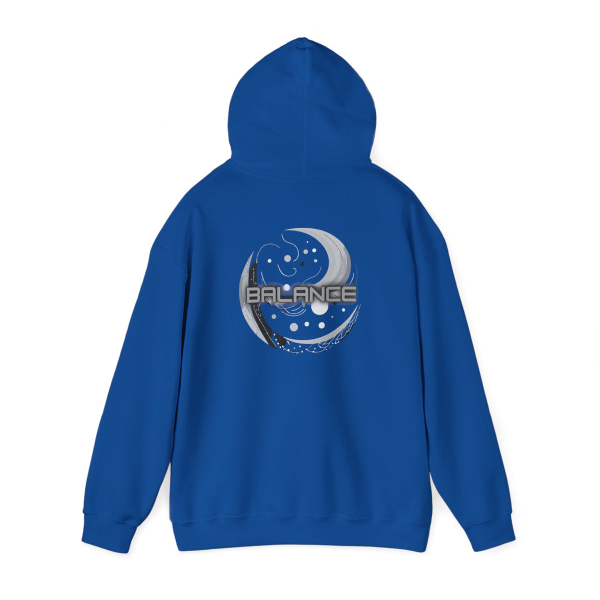 Balance (printed on back) - Statement Graphic - Unisex Heavy Blend™ Hooded Sweatshirt