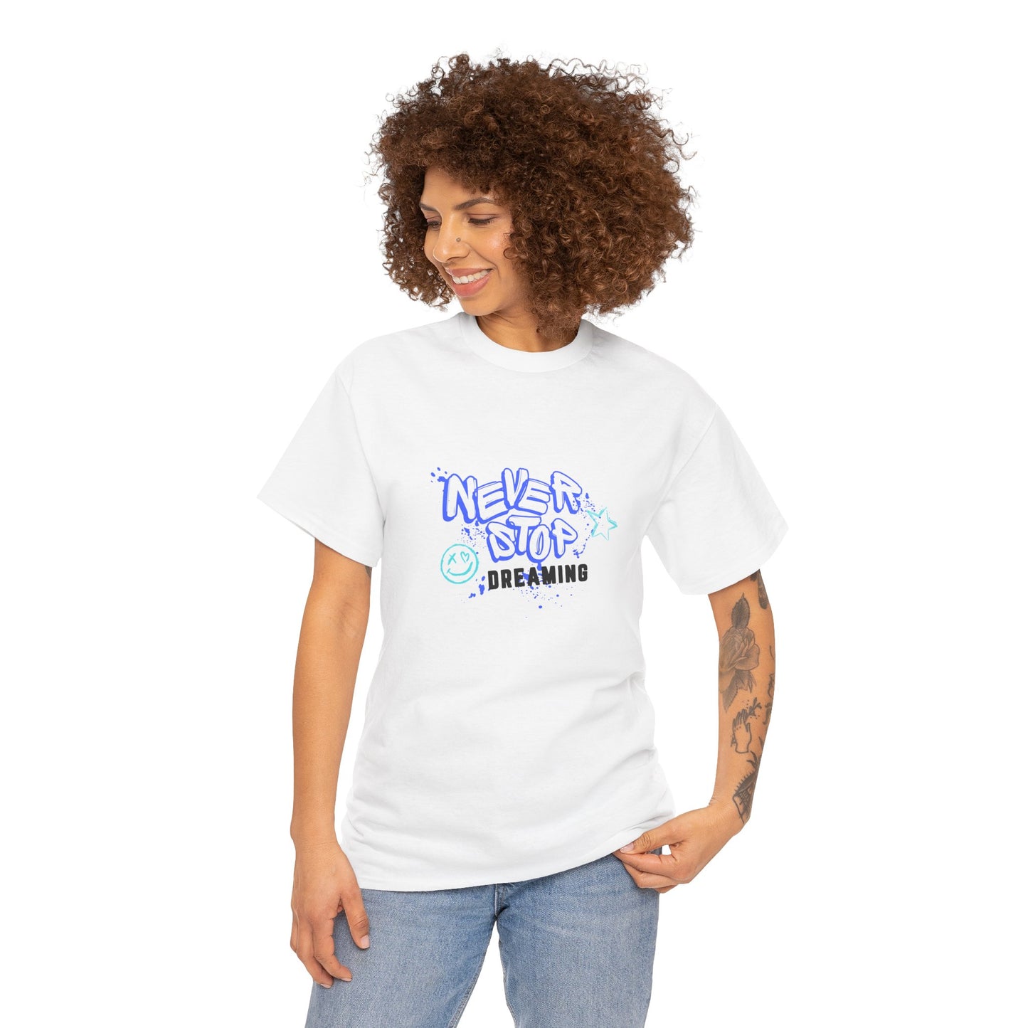 Never Stop Dreaming  - Unisex Heavy Cotton Tee
