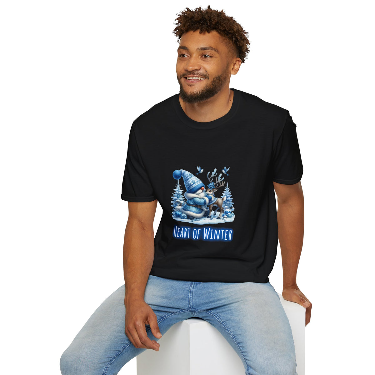 Heart of Winter (gnome) - Christmas- Unisex Softstyle T-Shirt