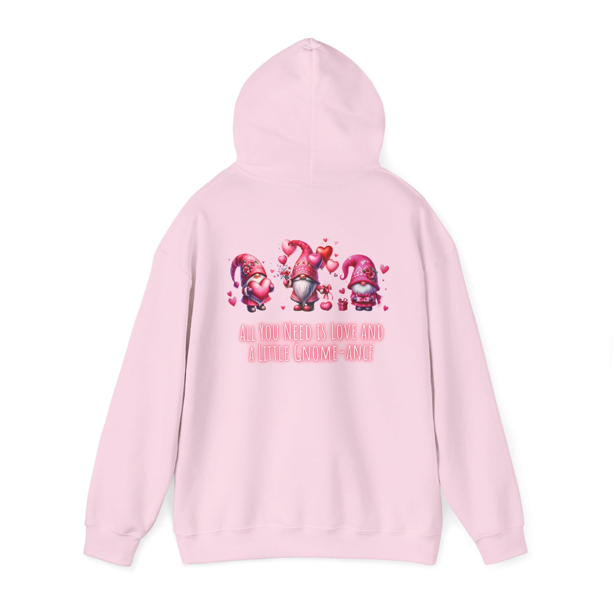 All you need is a little gnome-ance (printed on back) - Gnomes - Unisex Heavy Blend™ Hooded Sweatshirt