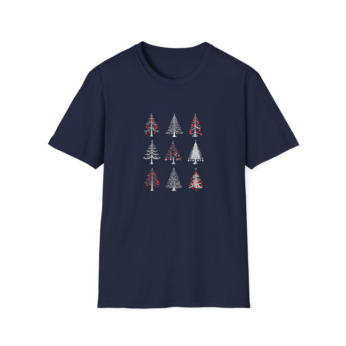 Christmas Trees (silver) - Unisex Softstyle T-Shirt