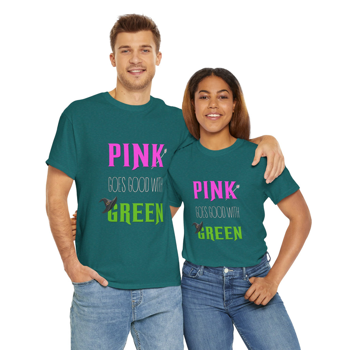 Pink goes good with Green (Wicked) - Unisex Heavy Cotton Tee