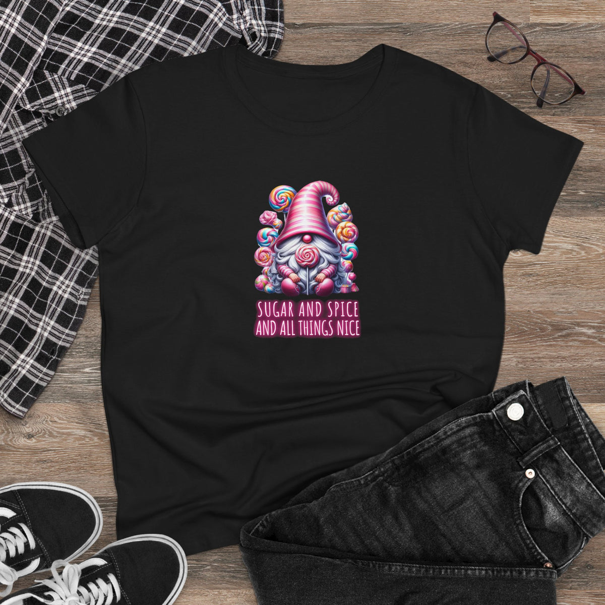 Sugar & Spice and all things nice - Gnomes - Women's Midweight Cotton Tee