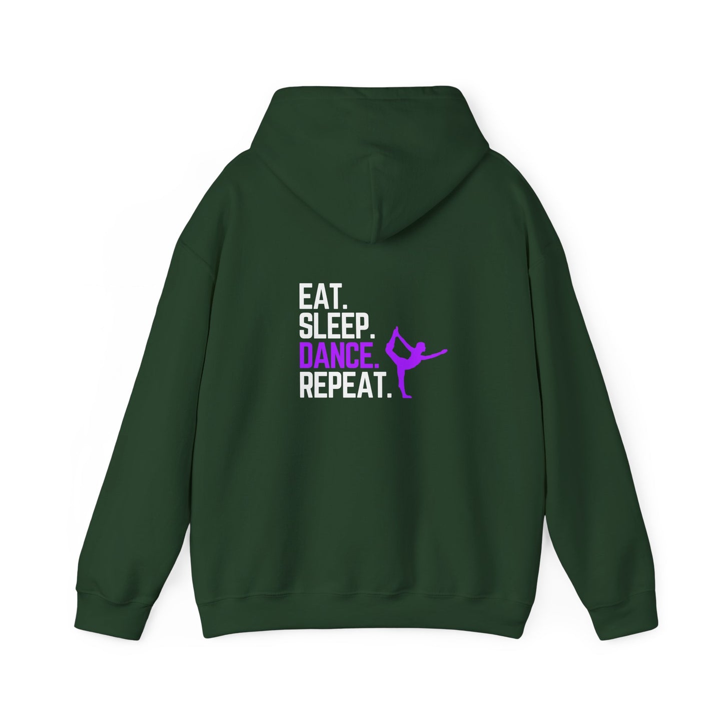 Eat Sleep Dance Repeat (printed on back) - Dance/Gym - Unisex Heavy Blend™ Hooded Sweatshirt