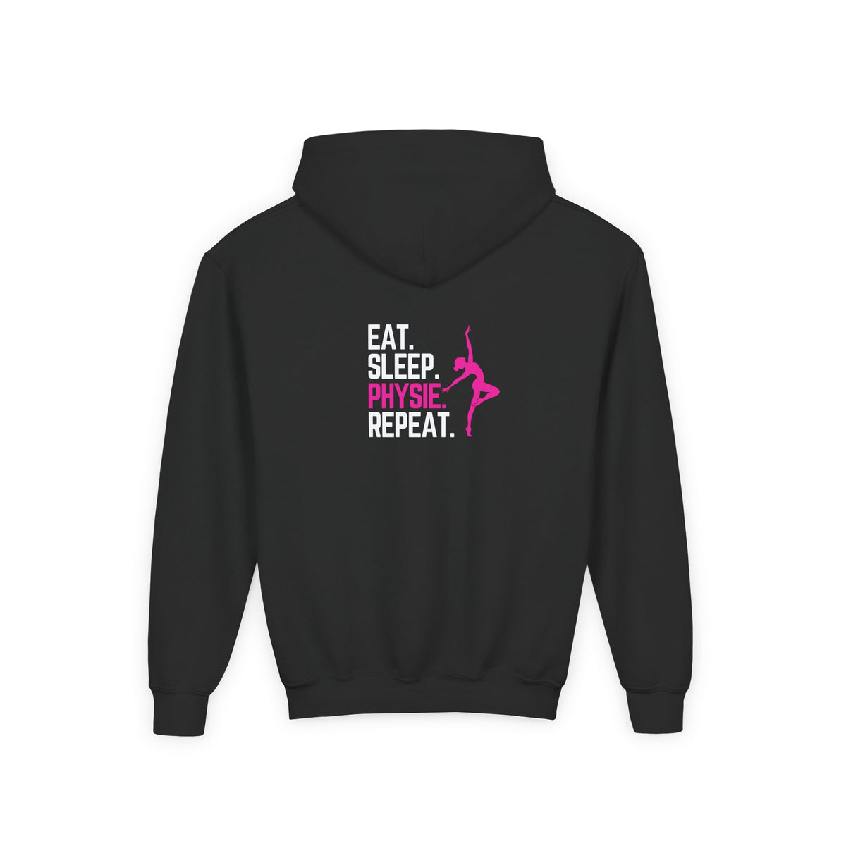 Eat Sleep Physie Repeat (printed on back) - Youth Heavy Blend Hoodie